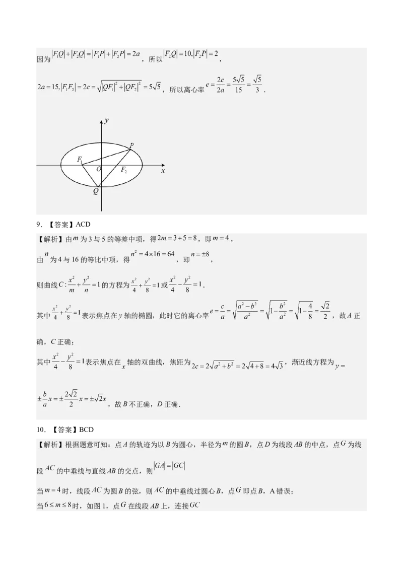 考向32椭圆（重点）-备战2023年高考数学一轮复习考点微专题（全国通用）（学生版）_2.2025数学总复习_赠品通用版（老高考）复习资料_一轮复习