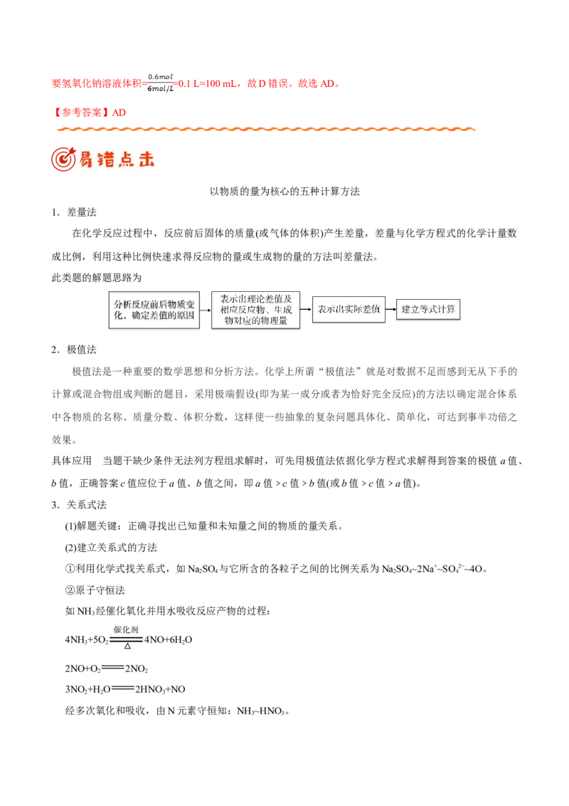 专题02化学用语及常用物理量&mdash;&mdash;备战2021年高考化学纠错笔记（教师版含解析）_05高考化学_新高考复习资料_2023年新高考资料_一轮复习_2023年新高考大一轮复习讲义