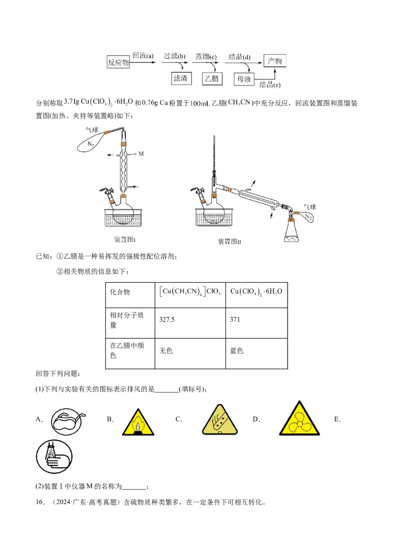 专题12化学实验仪器与基本操作（原卷版）-备战2025年高考化学二轮&middot;突破提升专题复习讲义（新高考通用）_05高考化学_2025年新高考资料_二轮复习