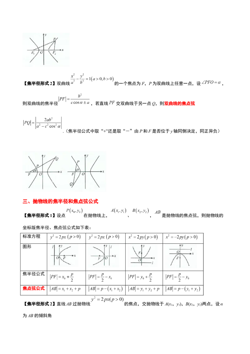 素养拓展31圆锥曲线中焦半径和焦点弦公式的应用（精讲+精练）一轮复习讲义2024年高考数学高频考点题型归纳与方法总结（新高考通用）解析版_2.2025数学总复习_2024年新高考资料