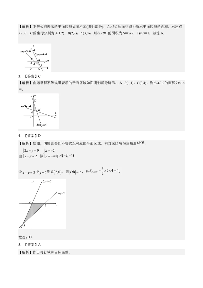 考向23二元一次不等式（组）与简单的线性规划问题（重点）-备战2023年高考数学一轮复习考点微专题（全国通用）（学生版）_2.2025数学总复习_赠品通用版（老高考）复习资料