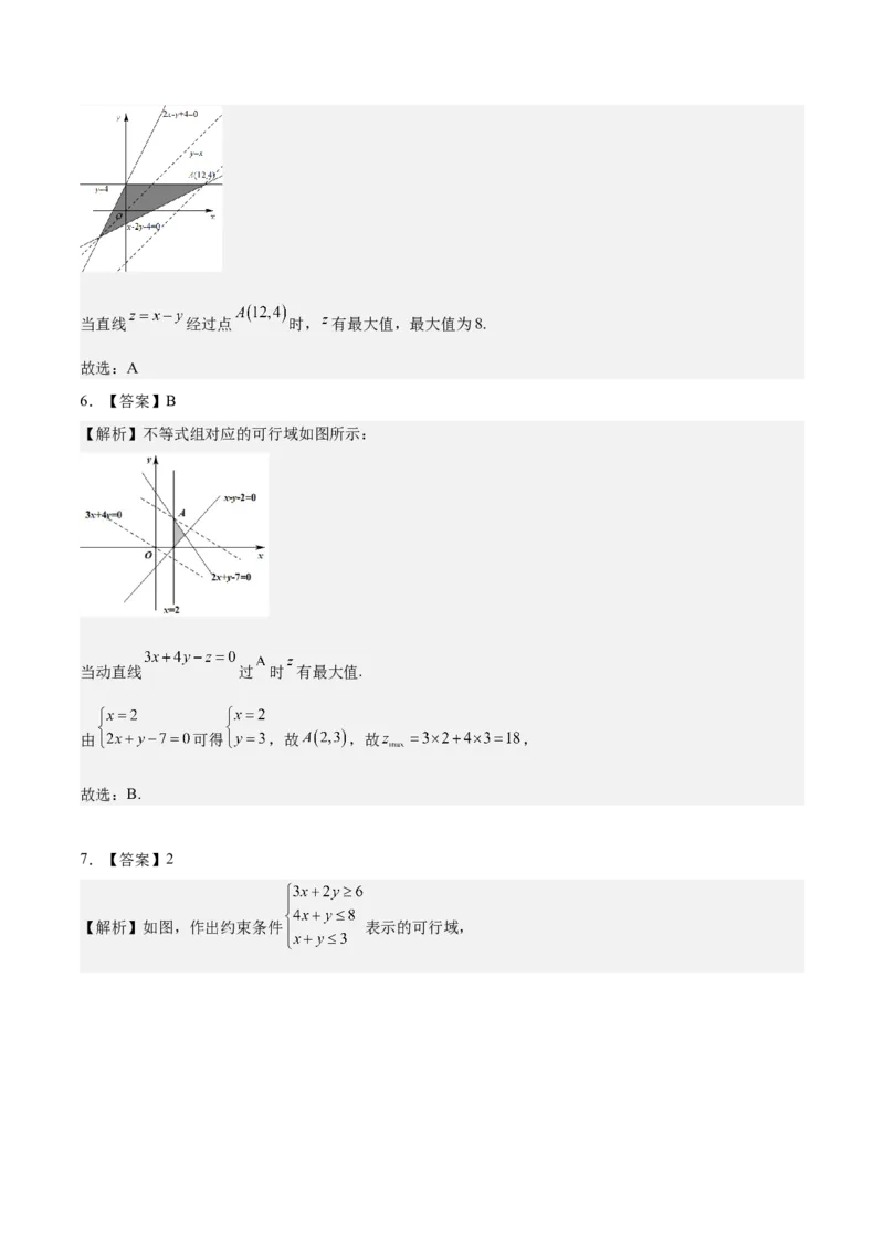 考向23二元一次不等式（组）与简单的线性规划问题（重点）-备战2023年高考数学一轮复习考点微专题（全国通用）（学生版）_2.2025数学总复习_赠品通用版（老高考）复习资料