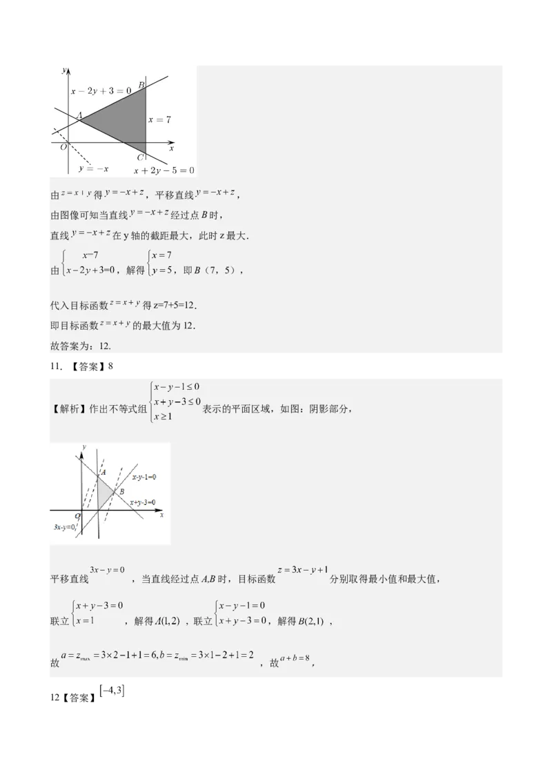 考向23二元一次不等式（组）与简单的线性规划问题（重点）-备战2023年高考数学一轮复习考点微专题（全国通用）（学生版）_2.2025数学总复习_赠品通用版（老高考）复习资料
