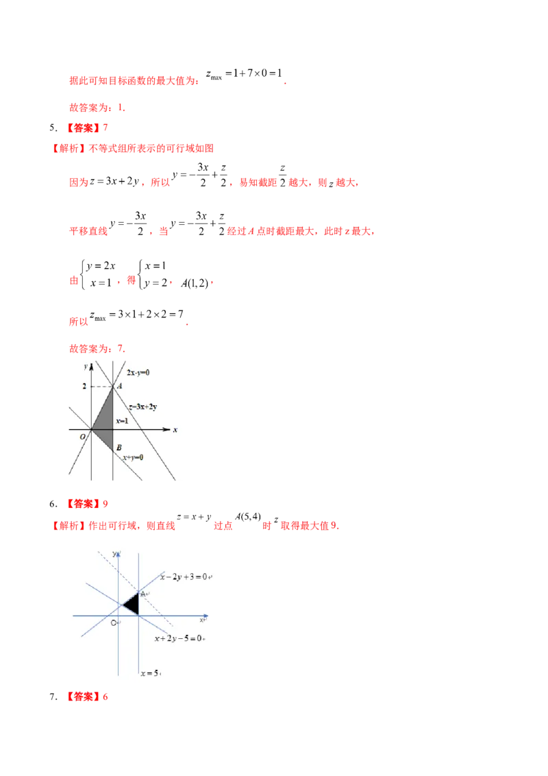 考向23二元一次不等式（组）与简单的线性规划问题（重点）-备战2023年高考数学一轮复习考点微专题（全国通用）（学生版）_2.2025数学总复习_赠品通用版（老高考）复习资料