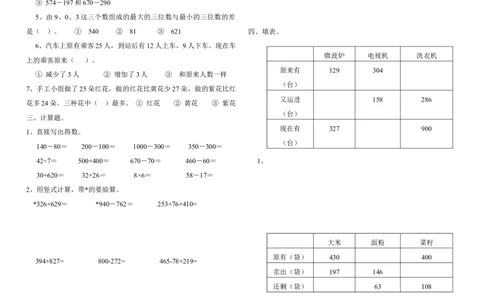 苏教版二年级下册数学第六单元测试题_二年级数学下册（苏教版）_第四套_全套教学资源_苏二数下其他试卷+重点讲练_六两、三位数的加法和减法_单元测试