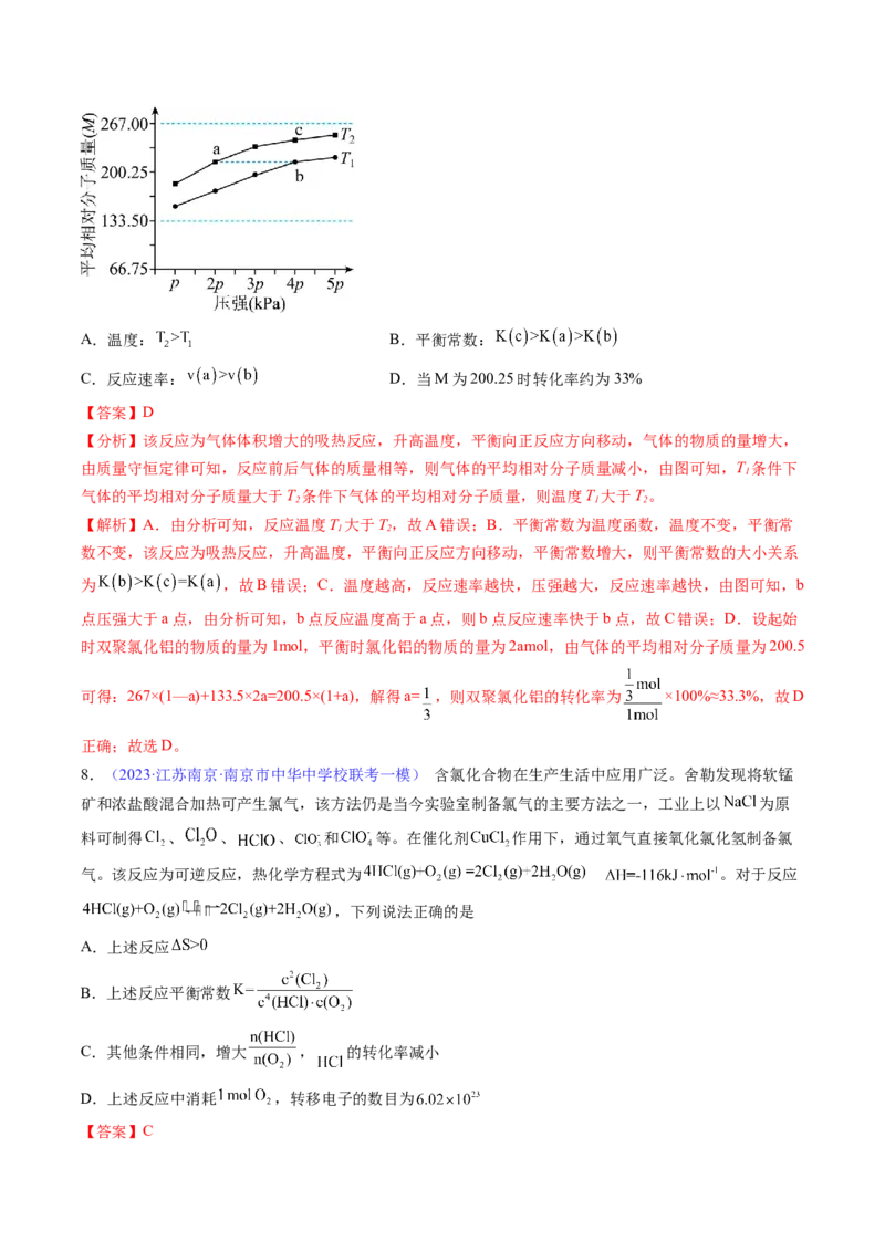 专题28化学平衡常数及转化率的计算-2024年高考化学一轮复习基础考点必刷好题（新教材新高考）（解析版）_05高考化学_2024年新高考资料_1.2024一轮复习