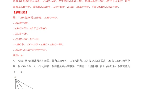 专题11.3三角形内角和定理（重点题专项讲练）（人教版）（解析版）_初中数学人教版_8上-初中数学人教版_旧版_07专项讲练_八年级数学上册从重点到压轴（人教版）