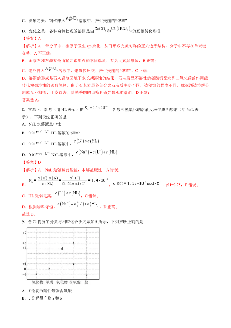 2024年高考化学临考押题卷01（解析版）_05高考化学_2024年新高考资料_5.2024三轮冲刺_备战2024年高考化学临考题号押题（广东卷）323301515