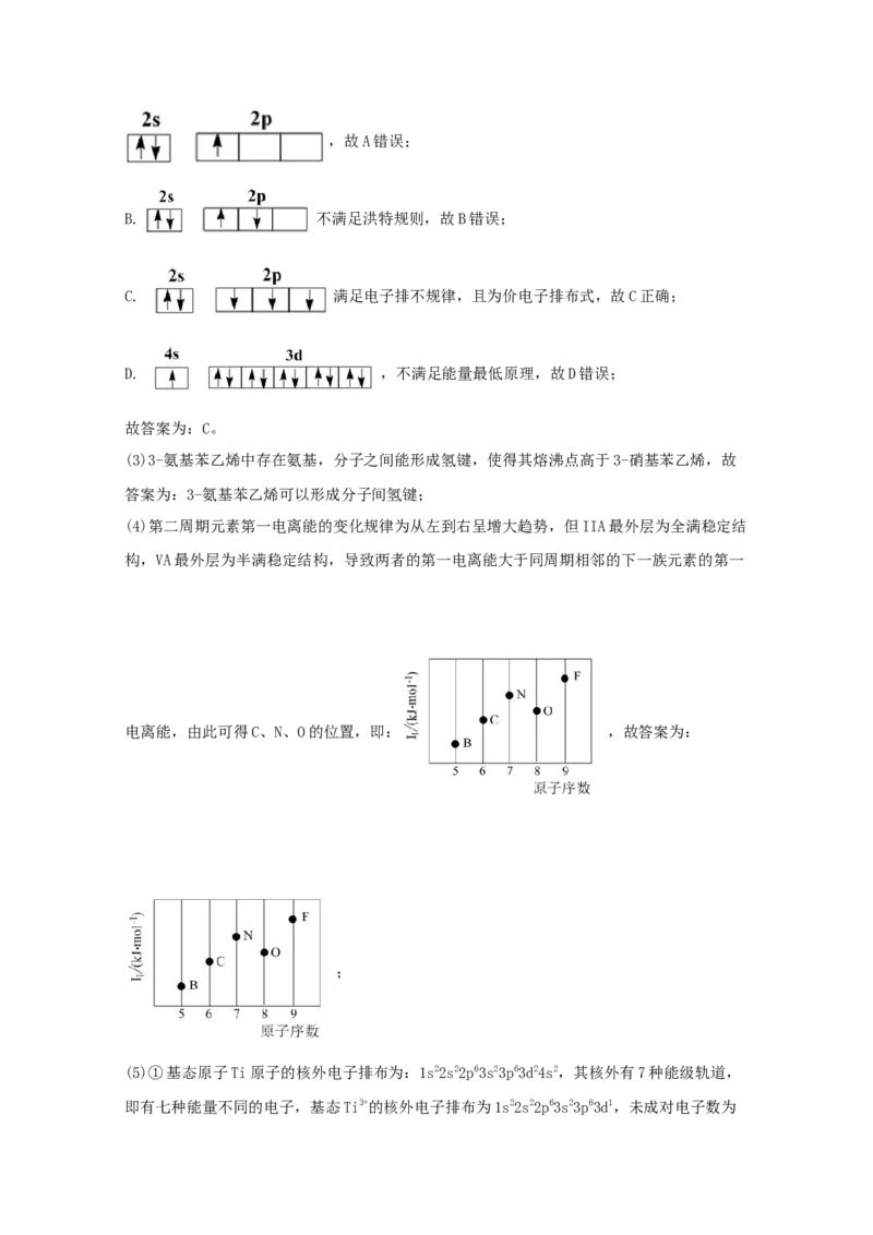 专题19选修3物质结构与性质（教师版含解析）2021年高考化学真题和模拟题分类汇编_05高考化学_新高考复习资料_2023年新高考资料_一轮复习_2023年新高考大一轮复习讲义