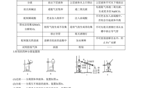 专项05化学实验基础-2023届高考化学二轮复习知识清单与专项练习（新高考专用）（原卷版）_05高考化学_新高考复习资料_2023年新高考资料_二轮复习_选择题