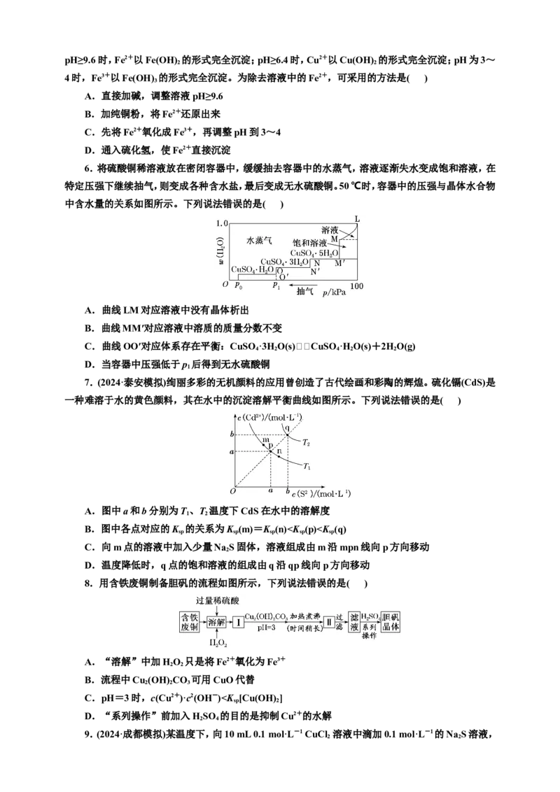 2025年高考复习化学课时检测六十：沉淀溶解平衡的基本知能评价（含解析）_05高考化学_2025年新高考资料_专项练习_2025年高考复习化学课时检测（含解析）（完结）
