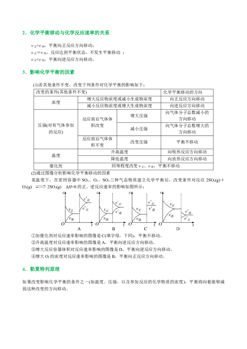 专题07化学反应速率与化学平衡(讲义)(原卷版)_05高考化学_新高考复习资料_2024年新高考资料_二轮复习资料_2024年高考化学二轮复习讲练测（新教材新高考）_配套讲义（原卷版+解析版）