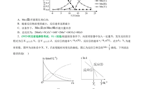 专题07化学反应速率与化学平衡(讲义)(原卷版)_05高考化学_新高考复习资料_2024年新高考资料_二轮复习资料_2024年高考化学二轮复习讲练测（新教材新高考）_配套讲义（原卷版+解析版）