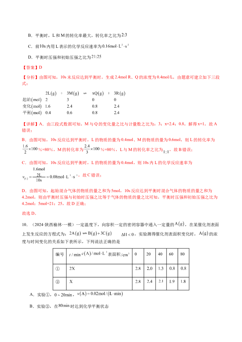 专题22化学反应速率与化学平衡（解析版）-备战2025年高考化学二轮&middot;突破提升专题复习讲义（新高考通用）_05高考化学_2025年新高考资料_二轮复习_01高考语文等多个文件