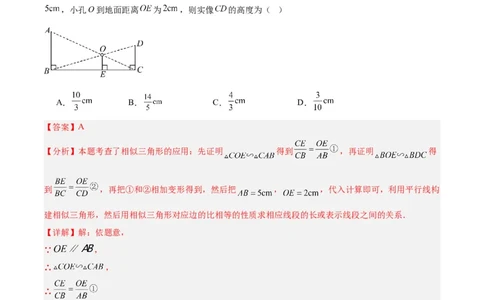 专题07相似三角形的应用经典50题专训（解析版）_初中数学人教版_9下-初中数学人教版_07专项讲练_2023-2024学年九年级数学全册重难点专题提升精讲精练（人教版）_九年级下册