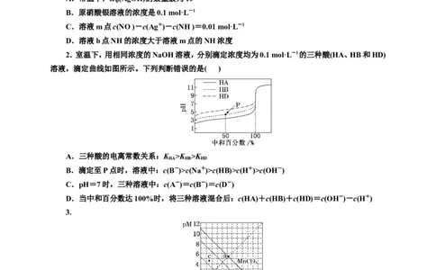 2025年高考复习化学课时检测六十二：水溶液中的新型图像（含解析）_05高考化学_2025年新高考资料_专项练习_2025年高考复习化学课时检测（含解析）（完结）