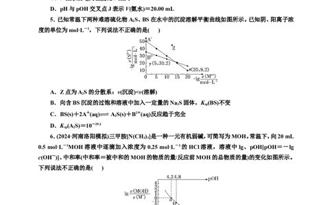 2025年高考复习化学课时检测六十二：水溶液中的新型图像（含解析）_05高考化学_2025年新高考资料_专项练习_2025年高考复习化学课时检测（含解析）（完结）