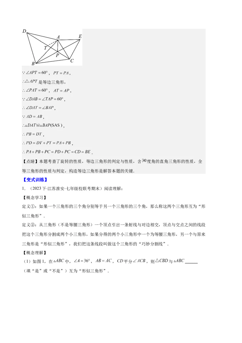 专题06等腰、等边三角形与全等三角形综合问题之六大题型（解析版）_初中数学人教版_8上-初中数学人教版_旧版_06习题试卷_6期中期末复习专题