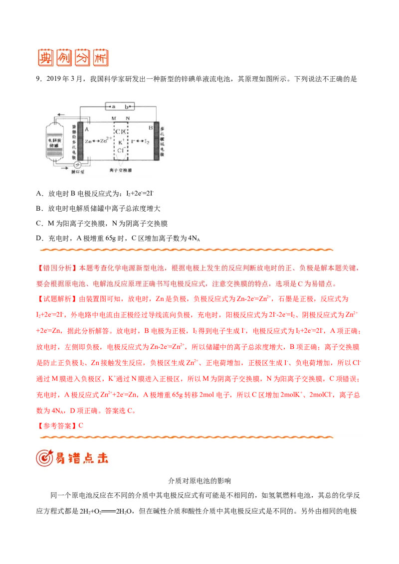 专题05化学反应与能量&mdash;&mdash;备战2021年高考化学纠错笔记（教师版含解析）_05高考化学_新高考复习资料_2023年新高考资料_一轮复习_2023年新高考大一轮复习讲义