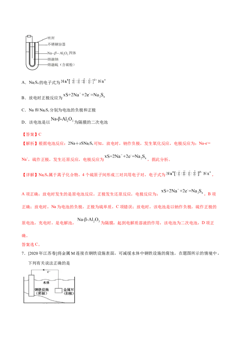 专题05化学反应与能量&mdash;&mdash;备战2021年高考化学纠错笔记（教师版含解析）_05高考化学_新高考复习资料_2023年新高考资料_一轮复习_2023年新高考大一轮复习讲义