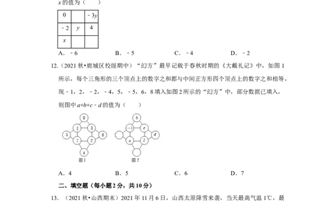 专题03有理数加减法（专题测试）(原卷版）_初中数学人教版_7上-初中数学人教版_7上-初中数学人教版（旧版）赠送_06习题试卷_6期中期末复习专题