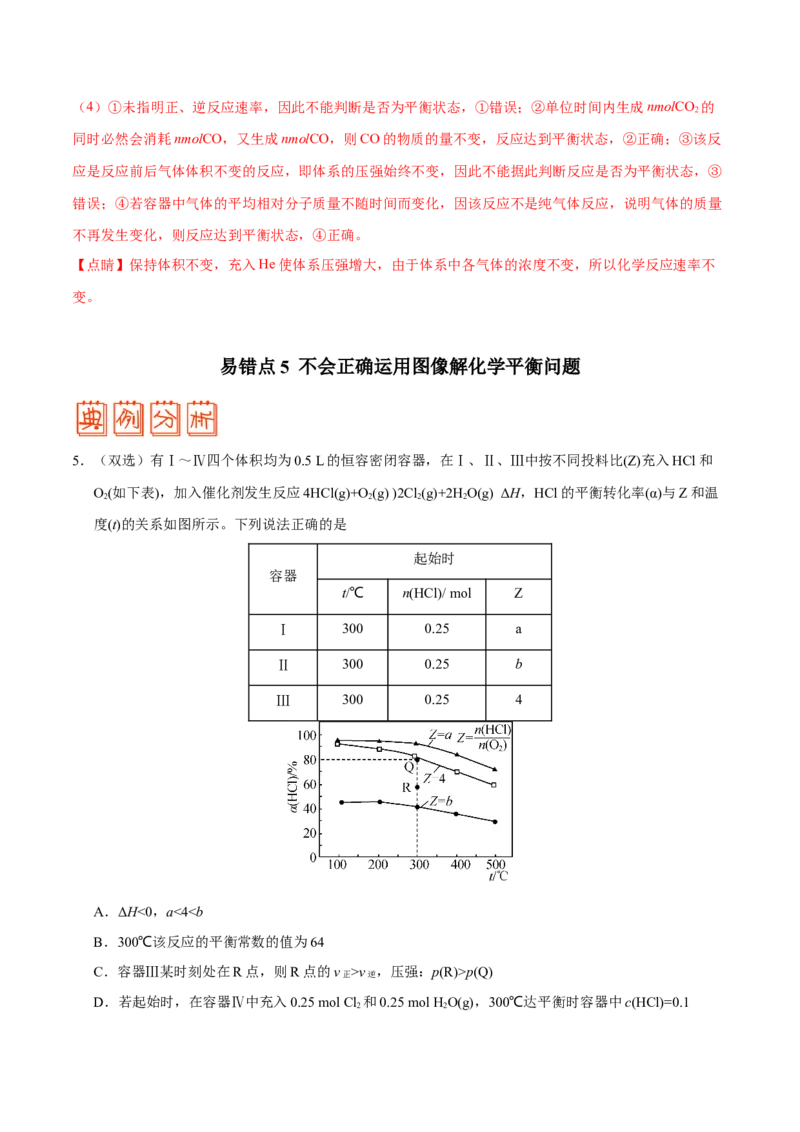 专题06化学反应速率和化学平衡&mdash;&mdash;备战2021年高考化学纠错笔记（教师版含解析）_05高考化学_新高考复习资料_2023年新高考资料_一轮复习_2023年新高考大一轮复习讲义