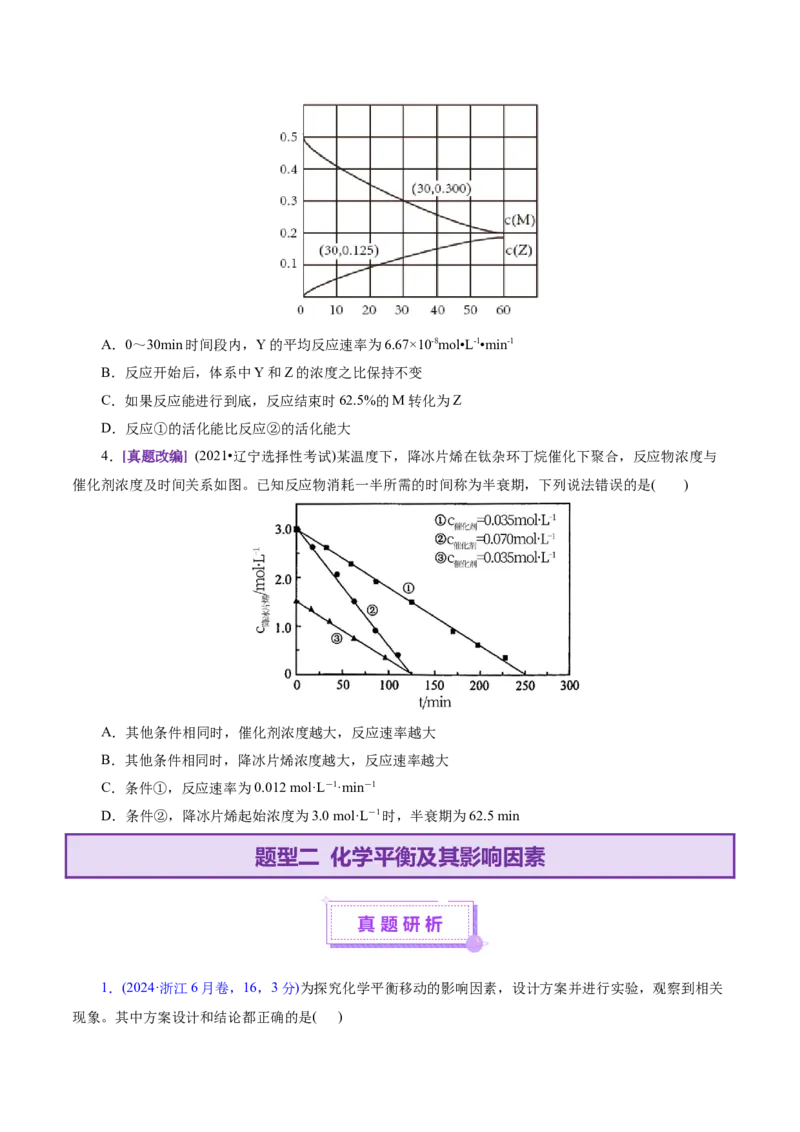 专题07化学反应速率与化学平衡（讲义）（原卷版）_05高考化学_2025年新高考资料_二轮复习_上好课2025年高考化学二轮复习讲练测（新高考通用）3379109_主题三化学反应原理