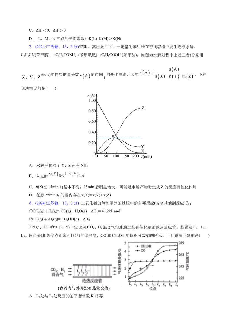 专题07化学反应速率与化学平衡（讲义）（原卷版）_05高考化学_2025年新高考资料_二轮复习_上好课2025年高考化学二轮复习讲练测（新高考通用）3379109_主题三化学反应原理