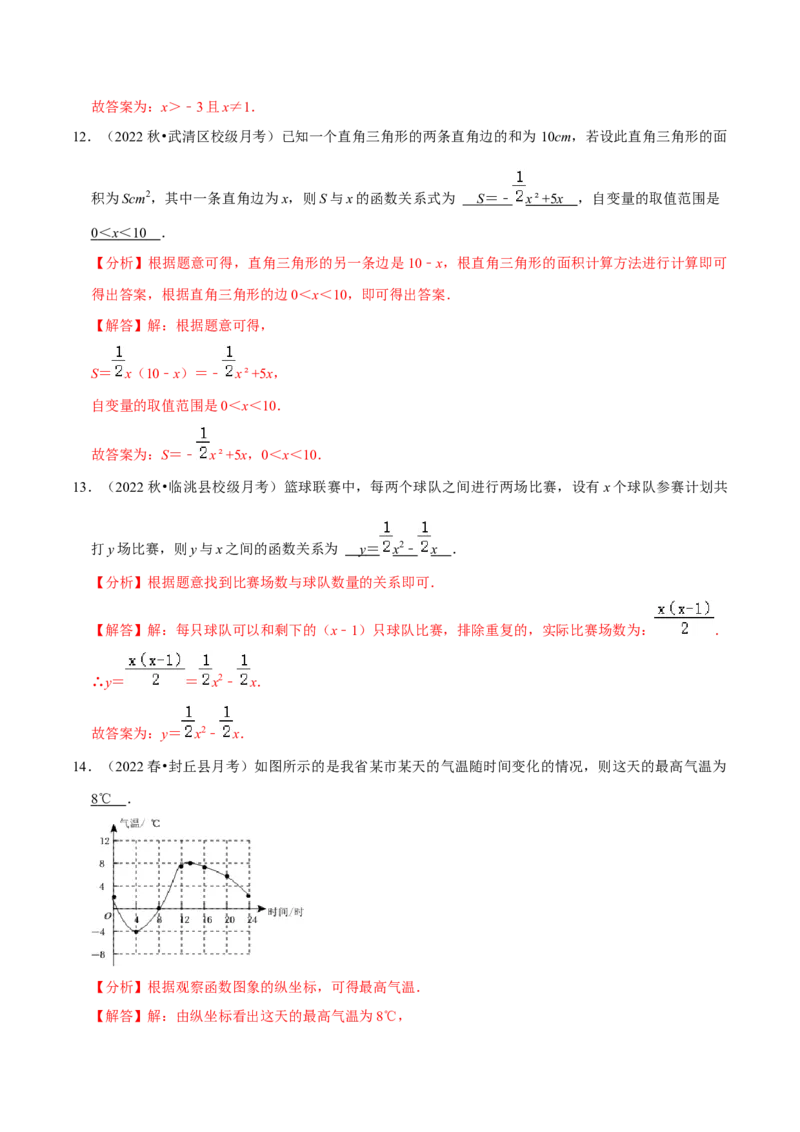 专题19.1函数专项提升训练（重难点培优）-拔尖特训2023年培优（解析版）人教版_初中数学人教版_八年级数学下册_保存转存之后查看(1)_8下-初中数学人教版（2026春新版持续更新）
