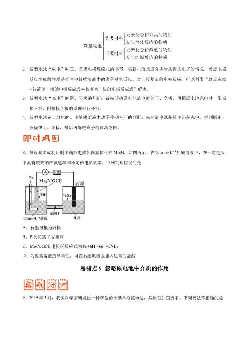 专题05化学反应与能量&mdash;&mdash;备战2021年高考化学纠错笔记（学生版）_05高考化学_新高考复习资料_2023年新高考资料_一轮复习_2023年新高考大一轮复习讲义_赠备战2021年高考化学纠错笔记