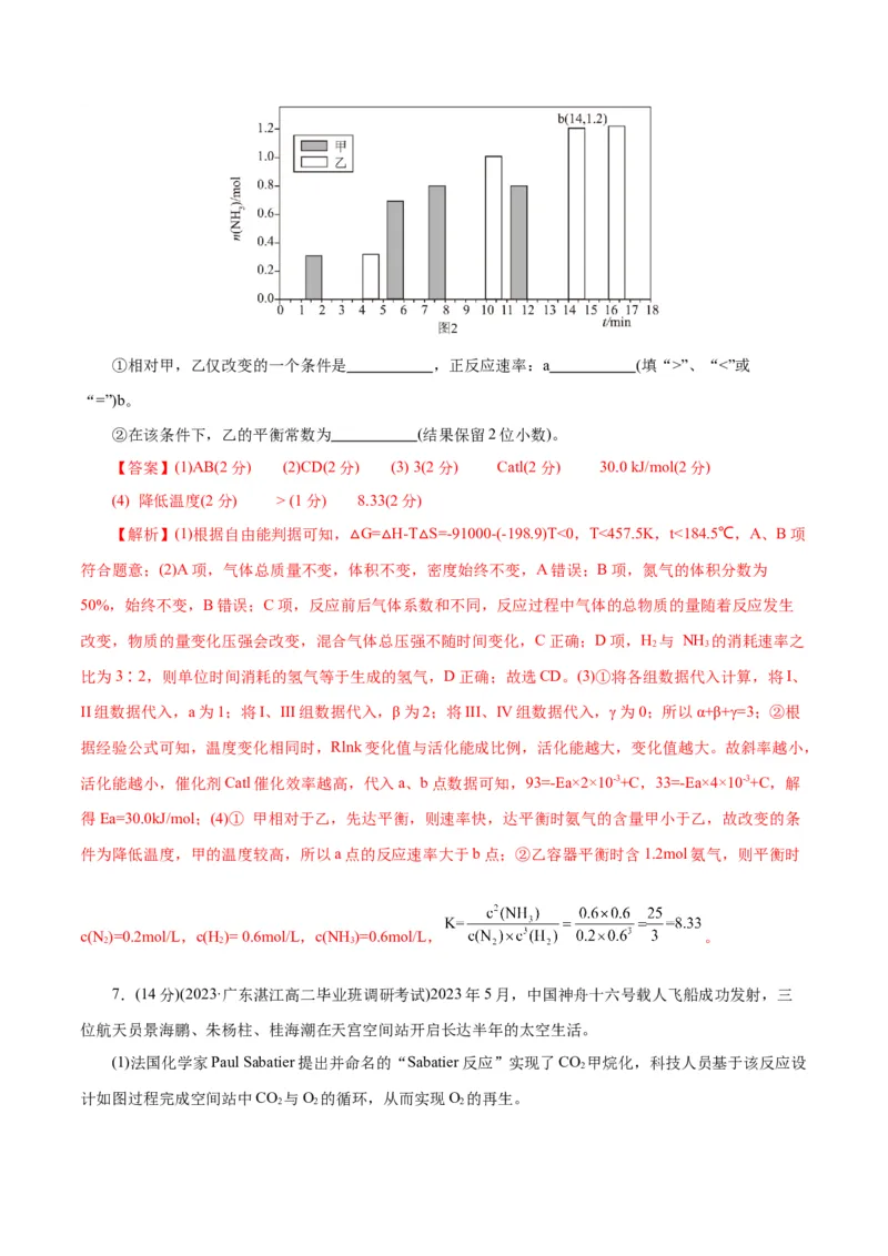 专题09化学反应原理综合(题型突破)(测试)(解析版)_05高考化学_2024年新高考资料_2.2024二轮复习_2024年高考化学二轮复习讲练测（新教材新高考）