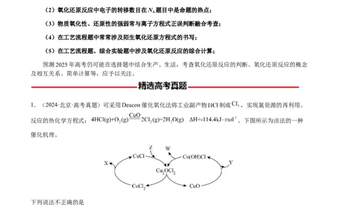 专题06氧化还原反应概念、规律及应用（原卷版）-备战2025年高考化学二轮&middot;突破提升专题复习讲义（新高考通用）_05高考化学_2025年新高考资料_二轮复习