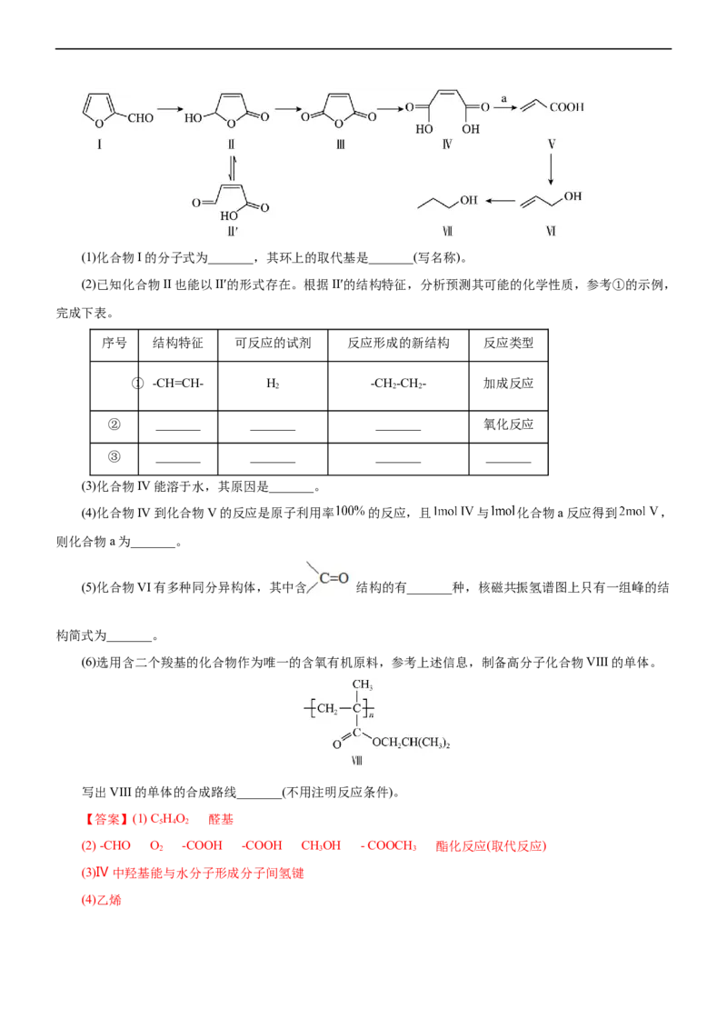 专题14有机化学基础（练）（解析版）_05高考化学_通用版（老高考）复习资料_2023年复习资料_二轮复习_2023年高考化学二轮复习讲练测（全国通用）