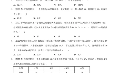 专题10.2直方图专项提升训练（重难点培优）2023培优（原卷版）人教版_初中数学人教版_7下-初中数学人教版_7下-初中数学人教版（旧版）赠送_07专项讲练