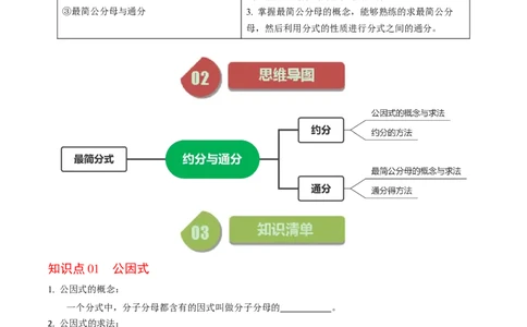 第02讲约分与通分（学生版）_初中数学_八年级数学上册（人教版）_同步讲义-U18_2024版