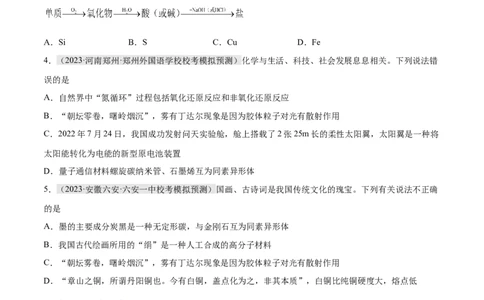 专题01化学与STSE物质的分类化学用语（分层练）（原卷版）_05高考化学_2024年新高考资料_2.2024二轮复习_高频考点2024年高考化学二轮复习高频考点追踪与预测（新高考专用）