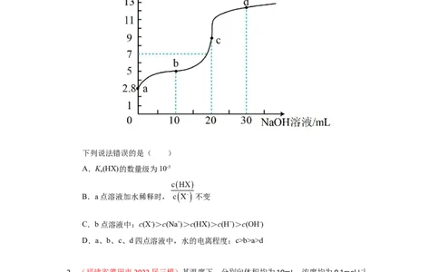专题九水溶液中的离子平衡专题检验（实战演练）-高考引领教学2023年高考化学二轮针对性复习方案（原卷版）_05高考化学_通用版（老高考）复习资料_2023年复习资料_二轮复习