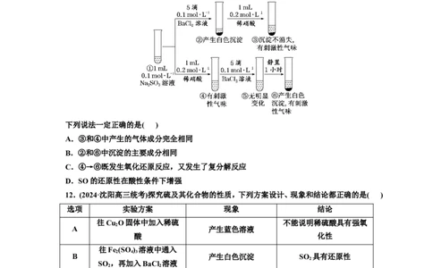 2025年高考复习化学课时检测二十三：硫及其化合物的基本知能评价（含解析）_05高考化学_2025年新高考资料_专项练习_2025年高考复习化学课时检测（含解析）（完结）