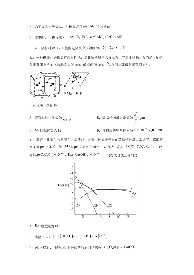 专练04十四道选择题+主观有机题-备战2024年高考化学考前手感保温训练（新高考卷）（原卷版）_05高考化学_2024年新高考资料_5.2024三轮冲刺_备战2024年高考化学考前手感保温训练（新高考卷