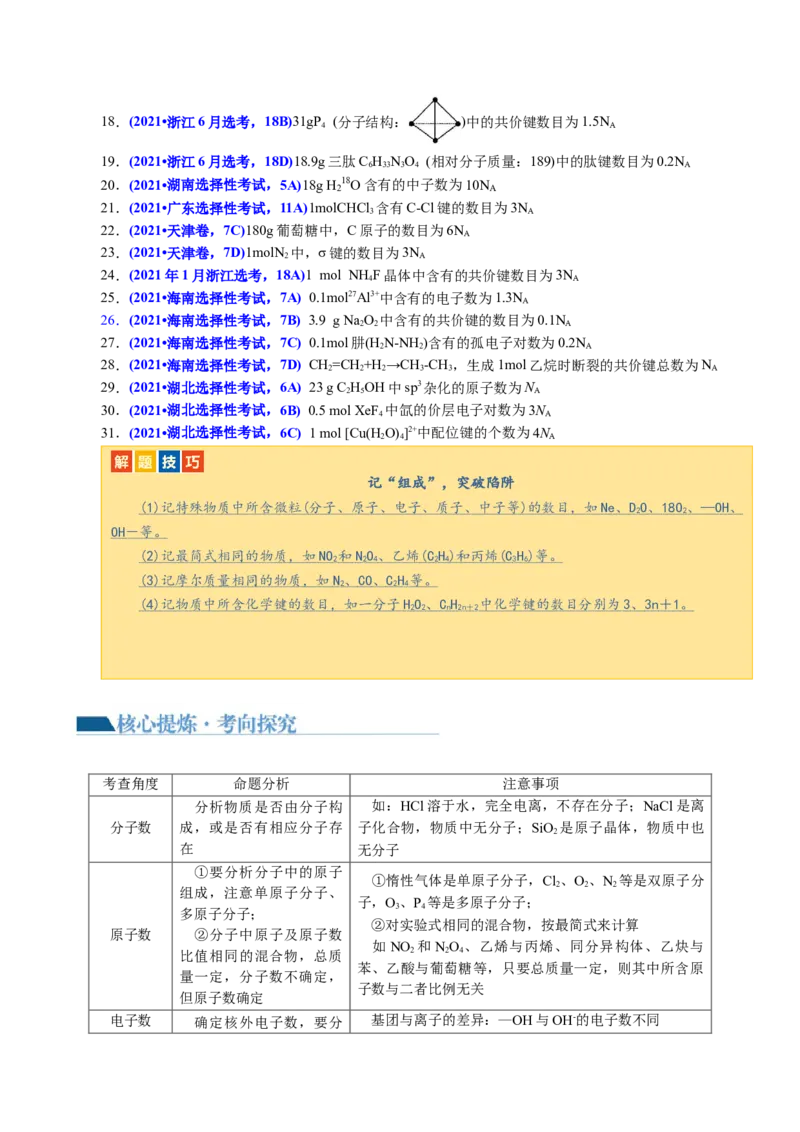 专题02化学计量及其应用(讲义)(原卷版)_05高考化学_2024年新高考资料_2.2024二轮复习_2024年高考化学二轮复习讲练测（新教材新高考）