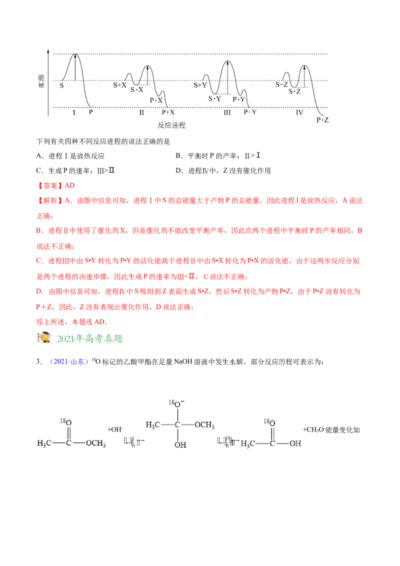 专题07化学反应中的能量变化及反应机理&mdash;&mdash;三年（2020-2022）高考真题化学分项汇编（新高考专用）（解析版）_05高考化学_新高考复习资料_2023年新高考资料_专项复习