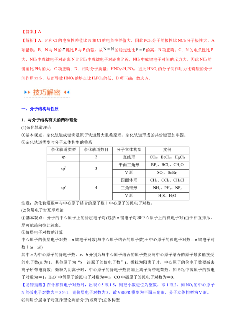 专题07物质结构与元素周期律（讲义）（解析版）_05高考化学_2024年新高考资料_2.2024二轮复习_高频考点2024年高考化学二轮复习高频考点追踪与预测（新高考专用）