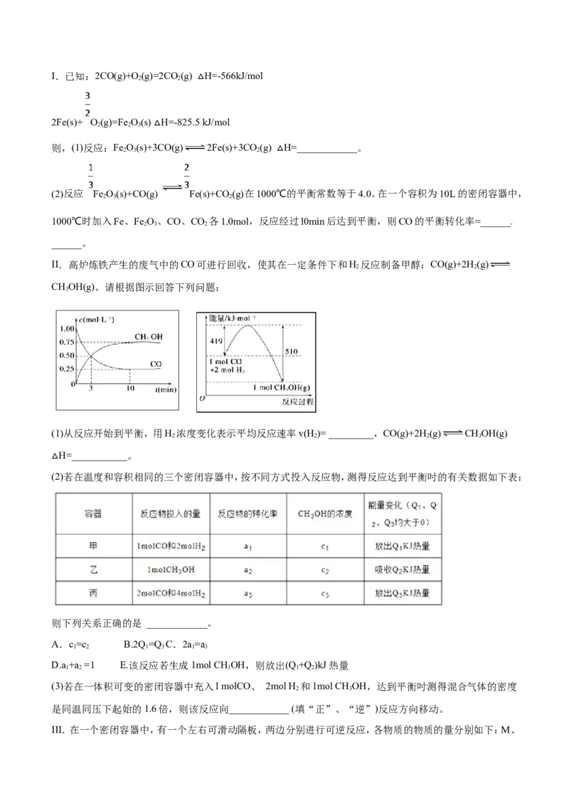 专题20化学反应原理的综合应用-2019年高考化学易错题汇总（原卷版）_05高考化学_新高考复习资料_2022年新高考资料_2022年一轮复习各版本_1.高考化学2022年一轮复习通用版_原卷版