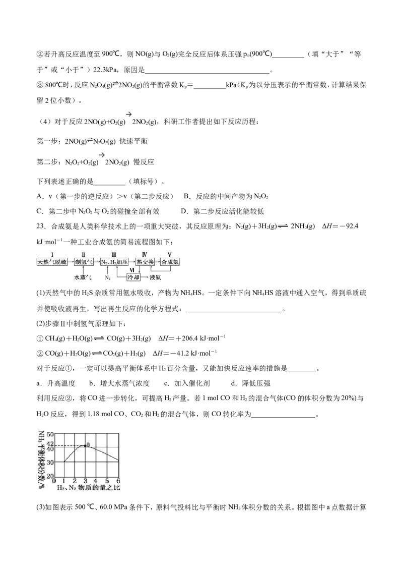 专题20化学反应原理的综合应用-2019年高考化学易错题汇总（原卷版）_05高考化学_新高考复习资料_2022年新高考资料_2022年一轮复习各版本_1.高考化学2022年一轮复习通用版_原卷版