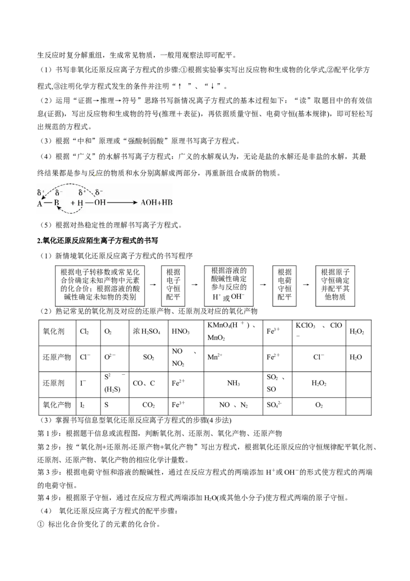专题03离子反应（讲义）（原卷版）_05高考化学_2024年新高考资料_2.2024二轮复习_高频考点2024年高考化学二轮复习高频考点追踪与预测（新高考专用）