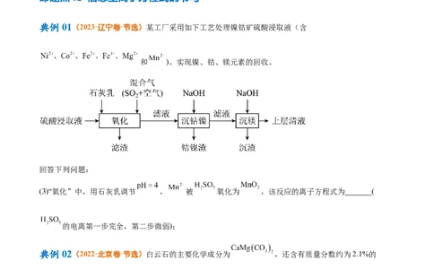 专题03离子反应（讲义）（原卷版）_05高考化学_2024年新高考资料_2.2024二轮复习_高频考点2024年高考化学二轮复习高频考点追踪与预测（新高考专用）