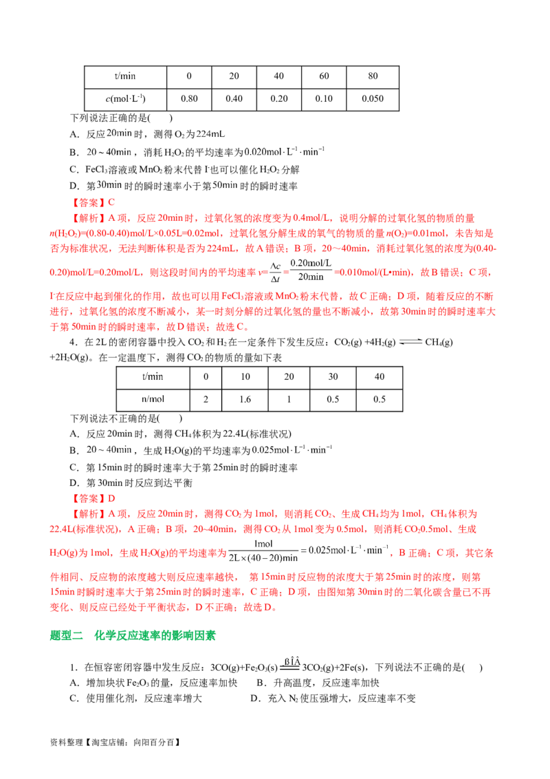专题07化学反应速率与化学平衡(讲义)(解析版)_05高考化学_新高考复习资料_2024年新高考资料_二轮复习资料_2024年高考化学二轮复习讲练测（新教材新高考）_配套讲义（原卷版+解析版）