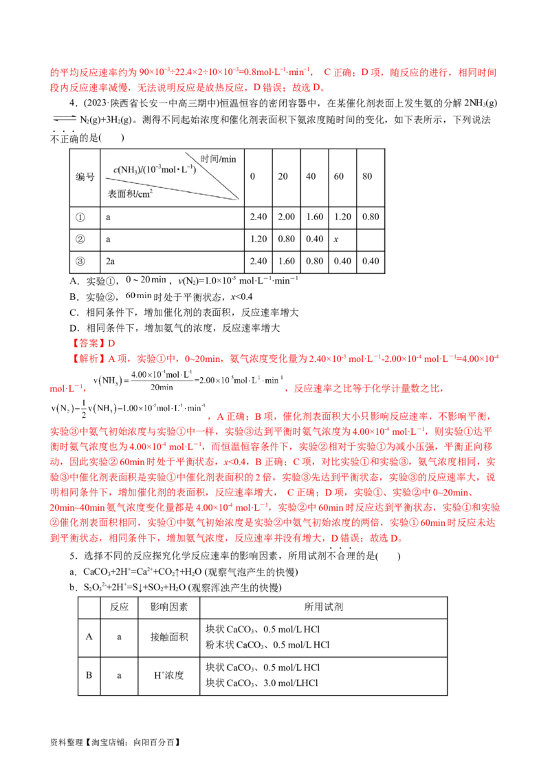 专题07化学反应速率与化学平衡(讲义)(解析版)_05高考化学_新高考复习资料_2024年新高考资料_二轮复习资料_2024年高考化学二轮复习讲练测（新教材新高考）_配套讲义（原卷版+解析版）