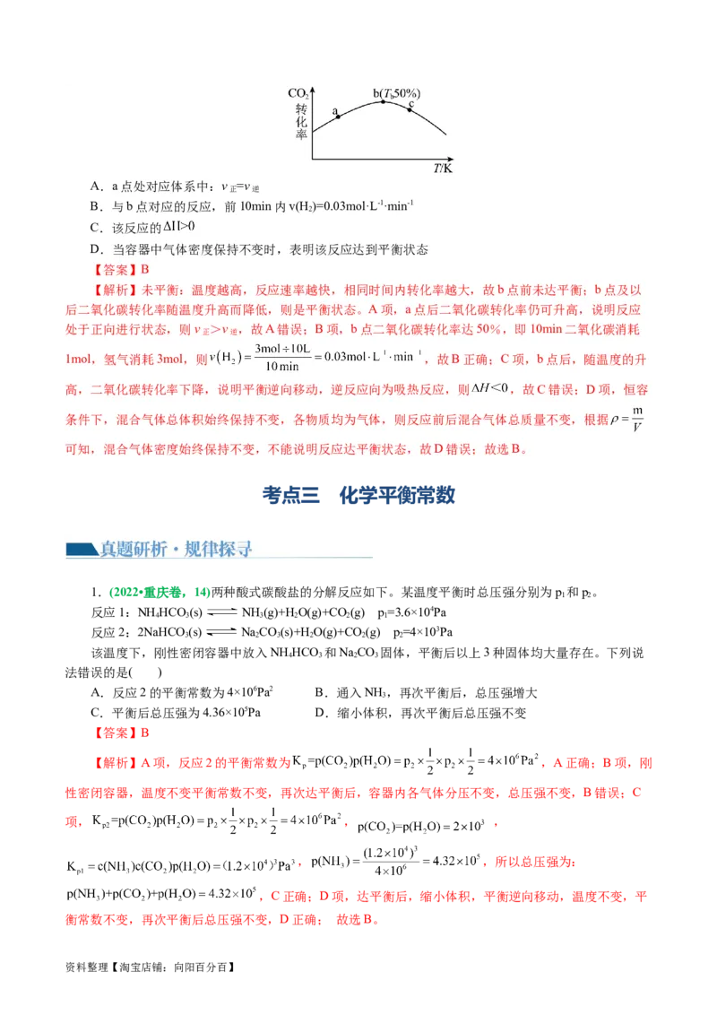 专题07化学反应速率与化学平衡(讲义)(解析版)_05高考化学_新高考复习资料_2024年新高考资料_二轮复习资料_2024年高考化学二轮复习讲练测（新教材新高考）_配套讲义（原卷版+解析版）