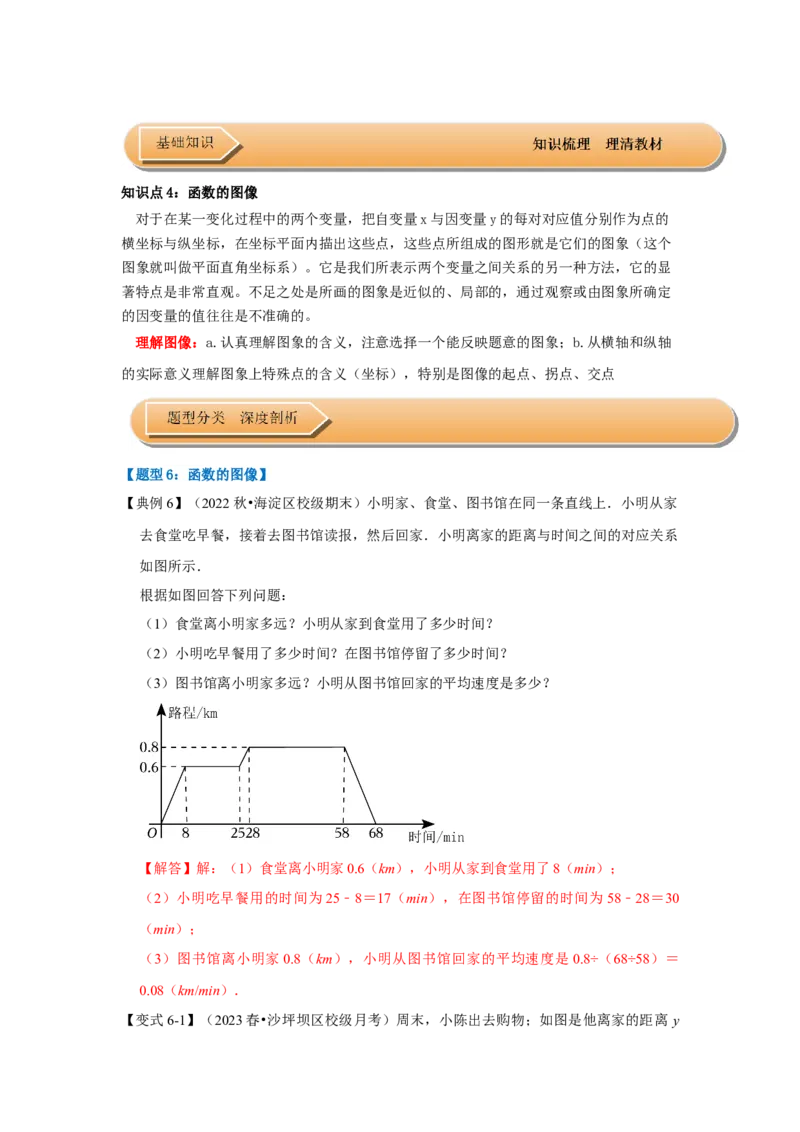第01讲变量与函数（知识解读+达标检测）（教师版）_初中数学_八年级数学下册（人教版）_知识解读与题型专练-V14_2024版